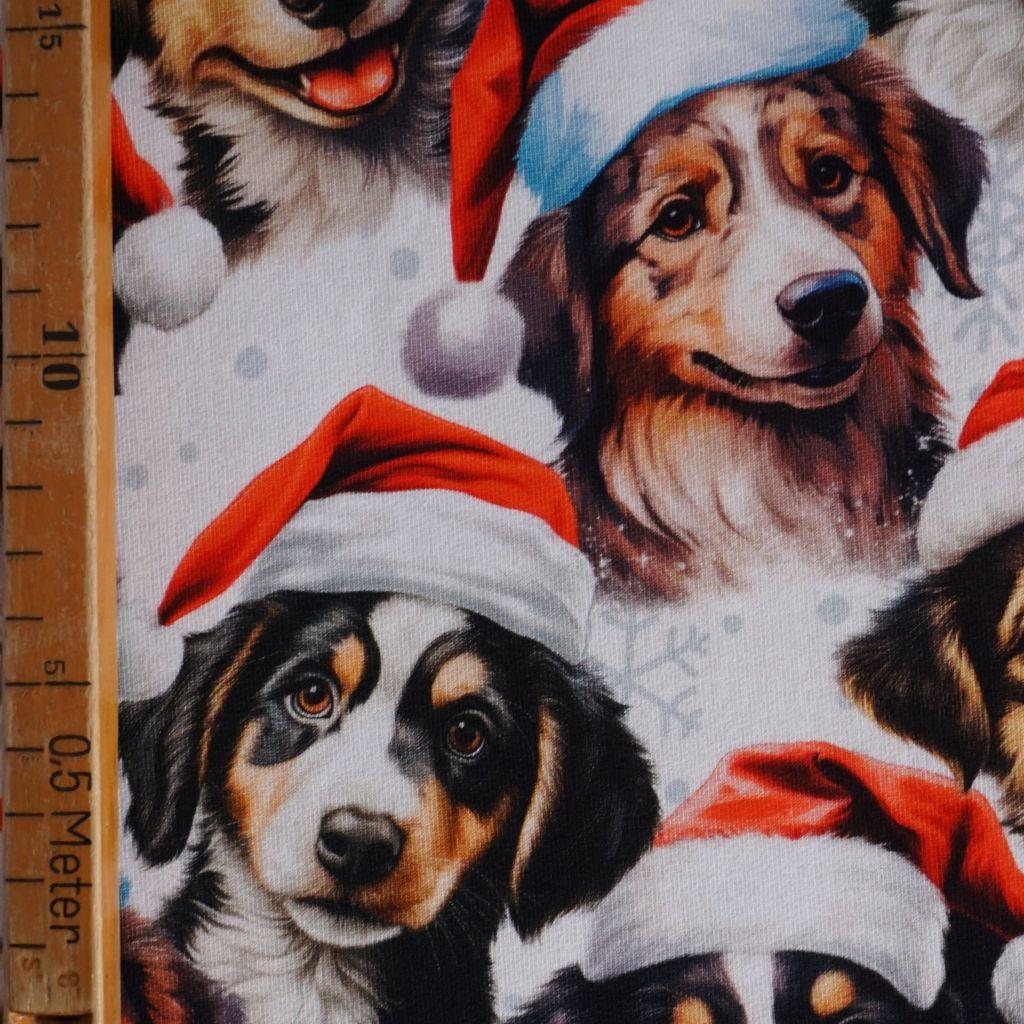 French Terry Weihnachtshunde Digitaldruck